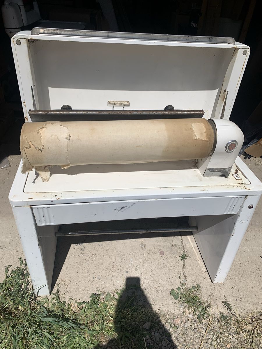 Antique vintage roller  or  rotary iron