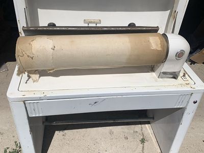 Antique vintage roller or rotary iron