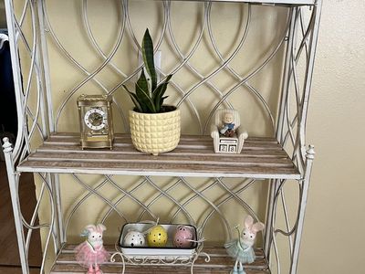 Beautiful metal and wood foldable shelf