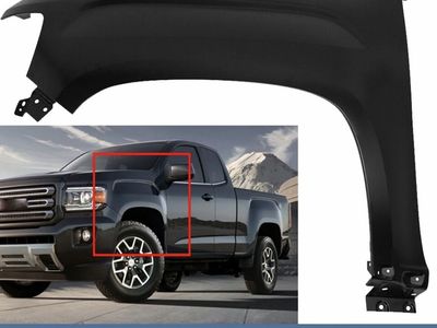 Left Fender for 2015-2022 GMC Canyon - Brand New Replacement Part, Black