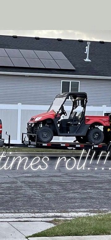 Red 2-Seater UTV Side-by-Side Off-Road Vehicle
