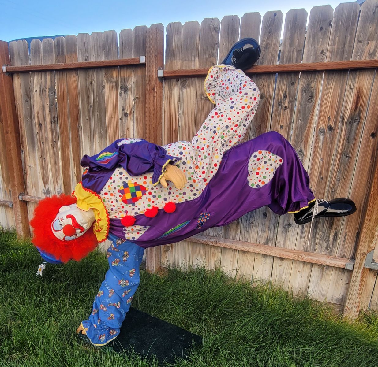 Vintage Folk Art Life Size Clown
