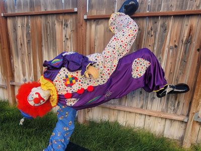 Vintage Folk Art Life Size Clown