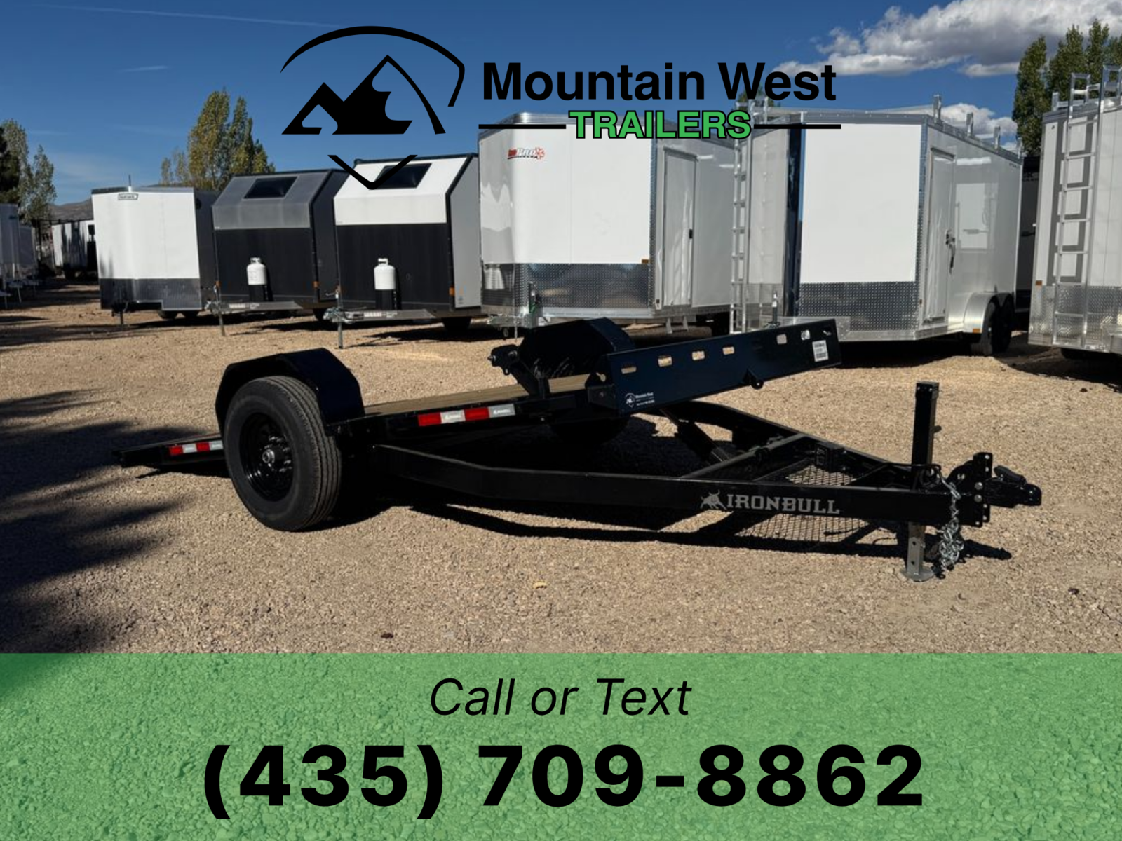 2026 Iron Bull 80"x12-7K Single Axle Gravity Tilt Trailer