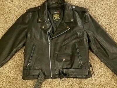 Men's Vintage Insulated Leather Jacket Large
