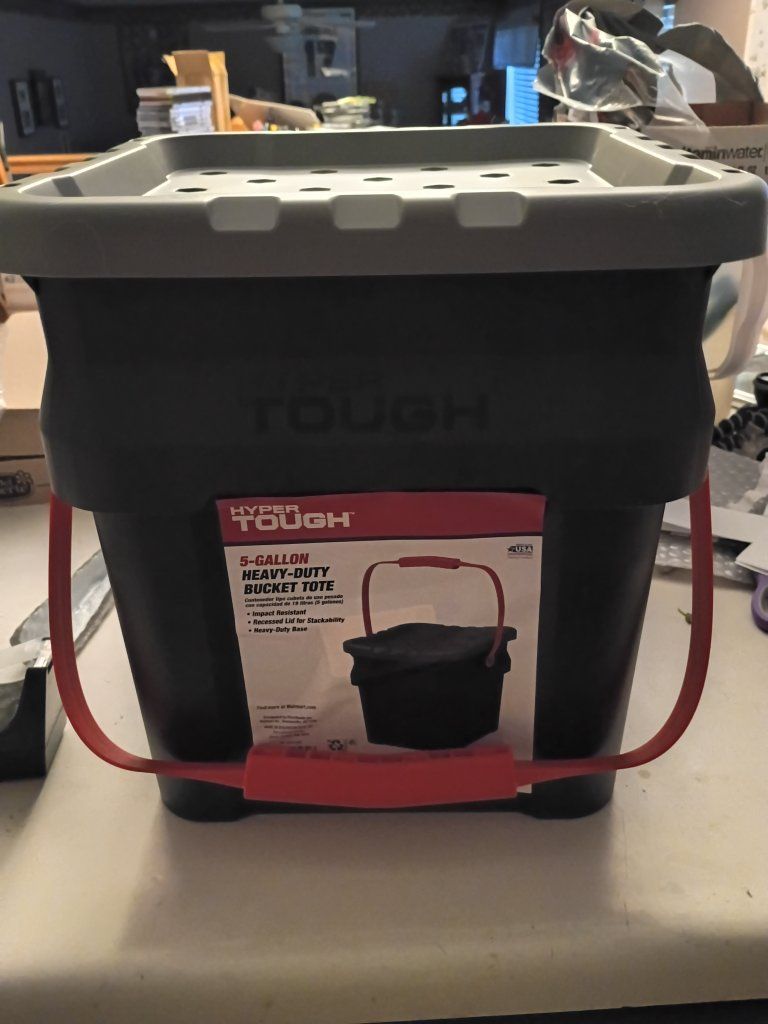 Hyper Tough 5-Gallon Heavy-Duty Bucket Tote - Impact Resistant & Stackable new have 8 avail