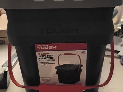 Hyper Tough 5-Gallon Heavy-Duty Bucket Tote - Impact Resistant & Stackable new have 8 avail