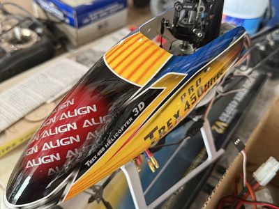 Align T-Rex 450 Pro 3D RC Helicopter with Hitec radio and Optima Receiver