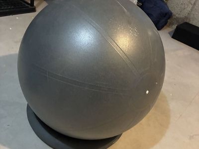 Gaiam Classic Balance Ball Chair with Stability Base - Gray