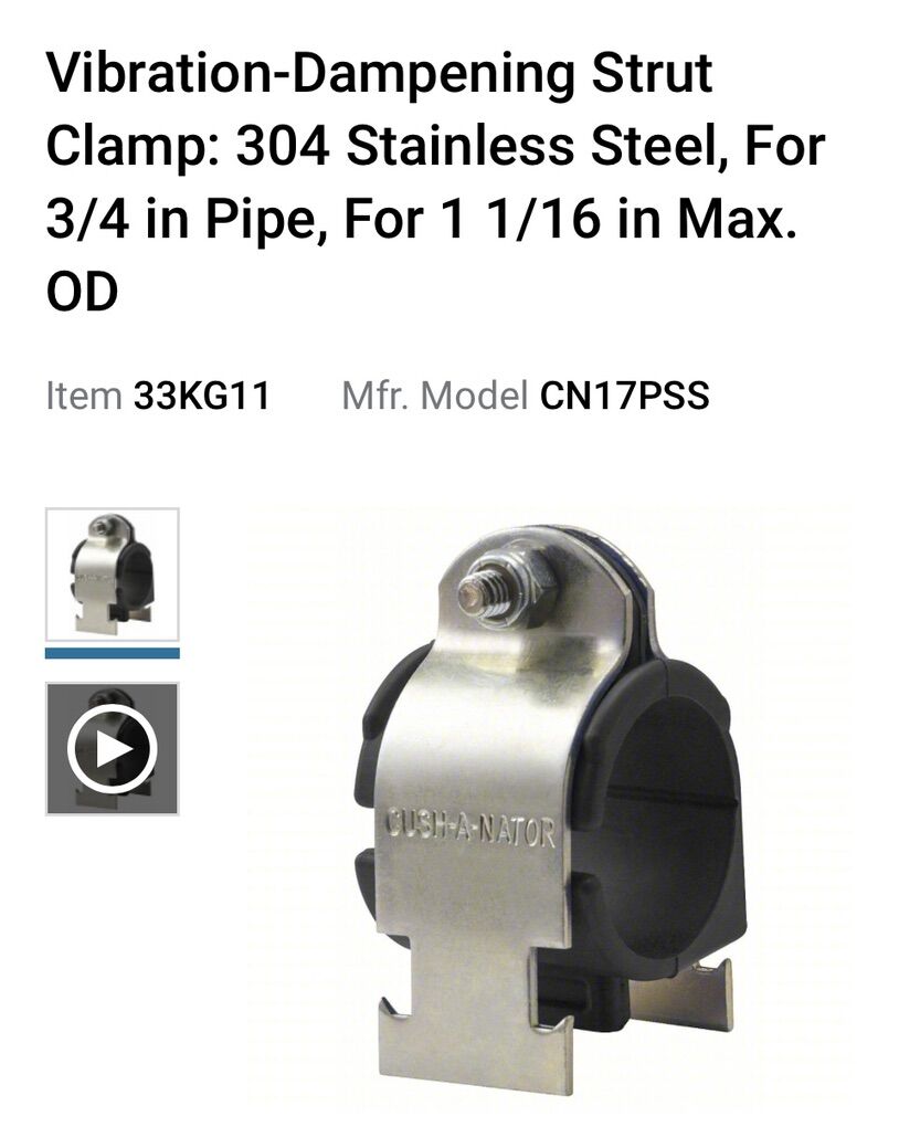 Vibration/ Dampening Strut Clamp