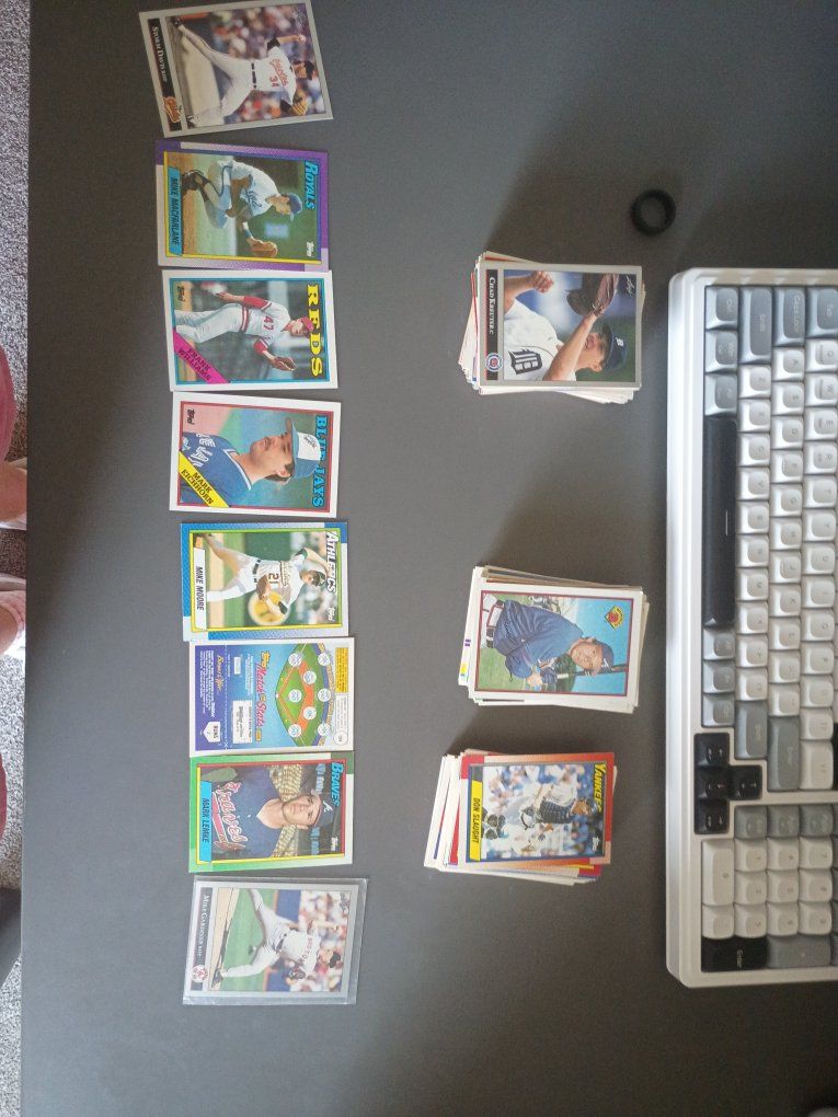 Vintage Baseball Cards Bulk Lot - Topps, Leaf, Bowman MLB Cards