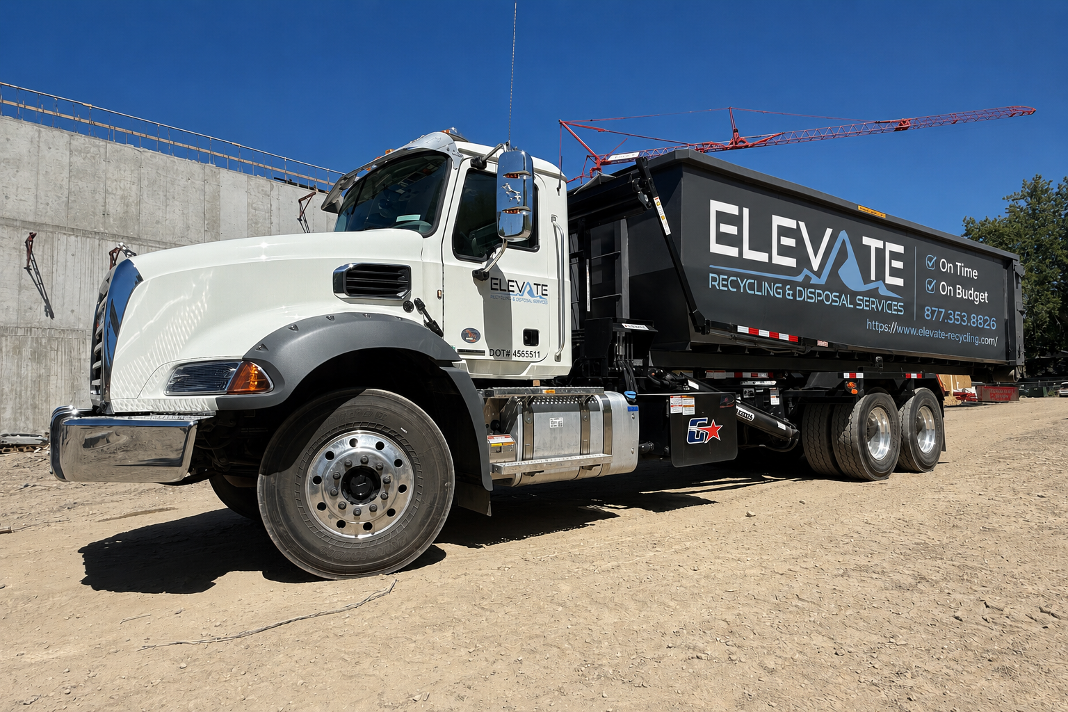 Elevate Dumpster Roll Off for Disposal