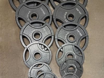 247 pounds of Olympic weights