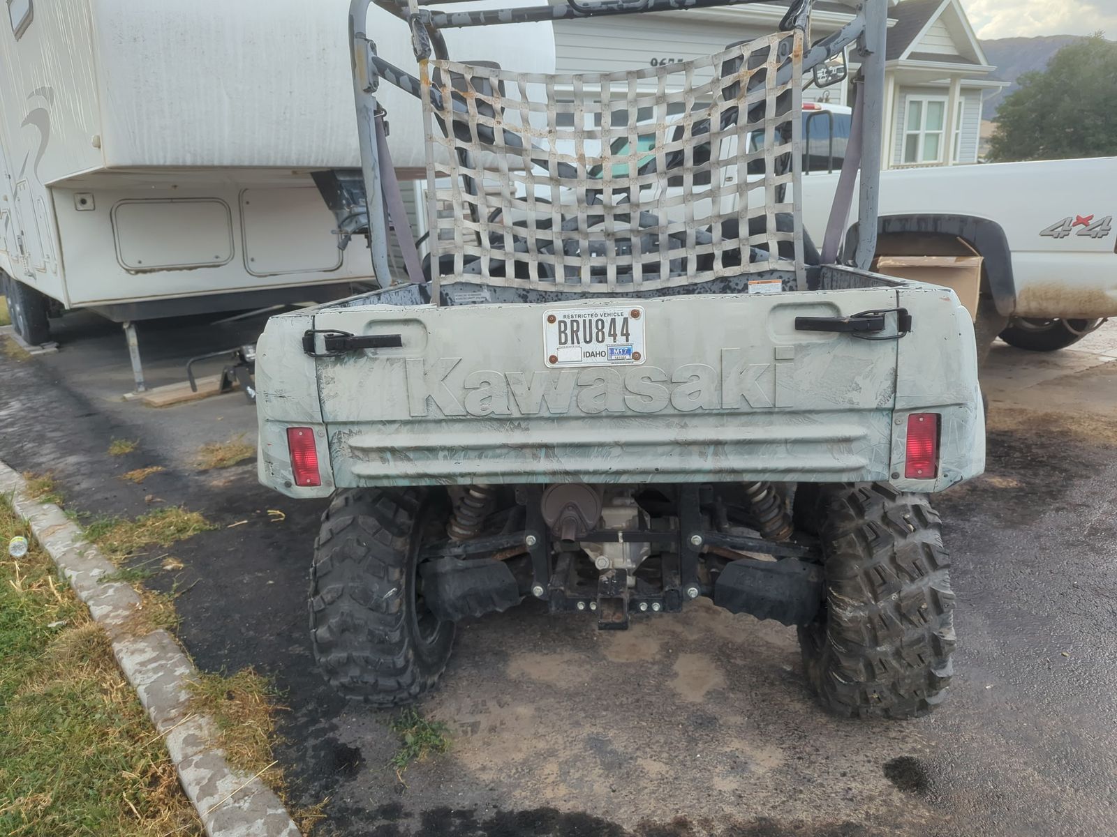 Kawasaki Utility Vehicle UTV with Snow Plow Attachment