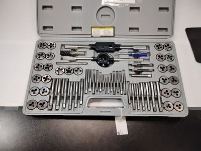 PITTSBURGH SAE and Metric Tap and Die Set, 60-Piece