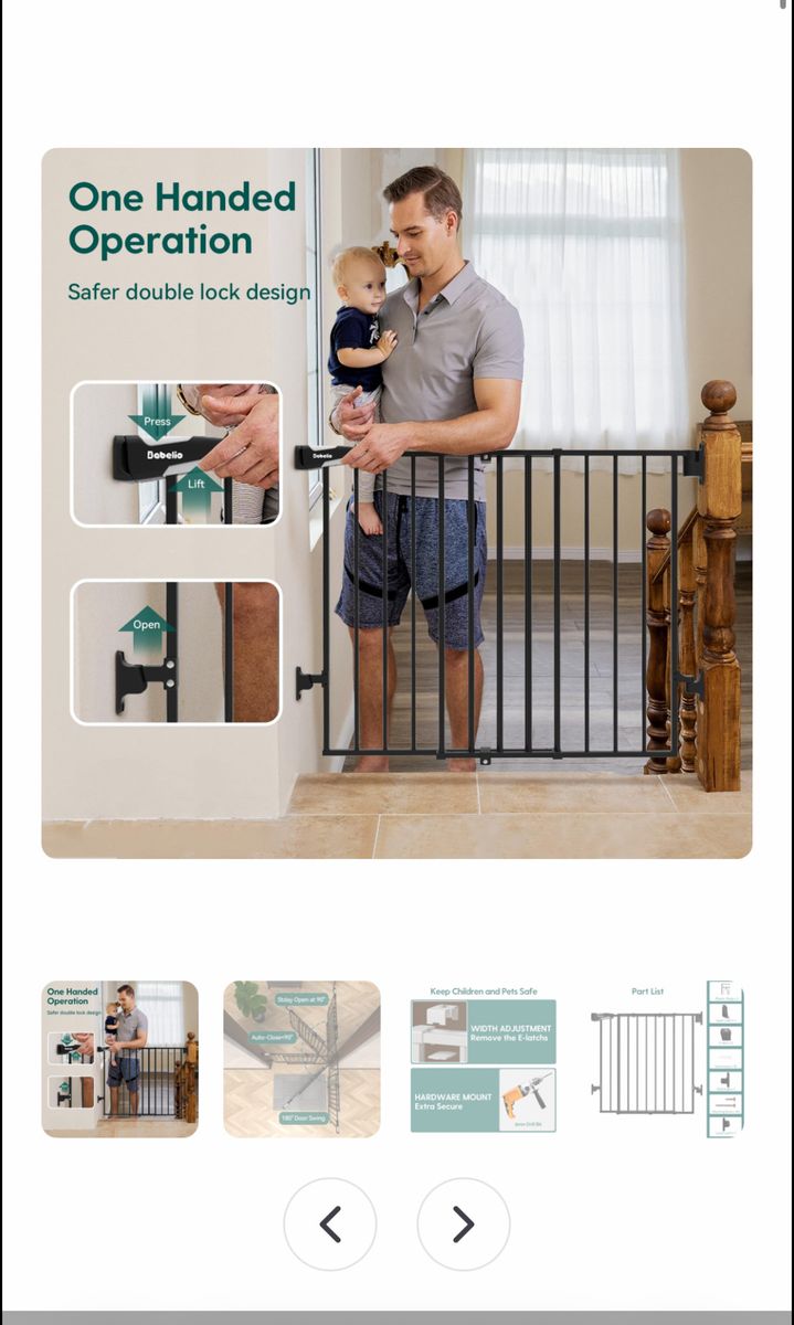 Babelio baby gate for stairs
