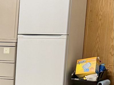 Insignia Compact Refrigerator White - Used Mini Fridge with Top Freezer