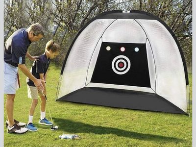 10x7ft Portable Golf Practice Net with Target Sheet for Indoor/Outdoor Use
