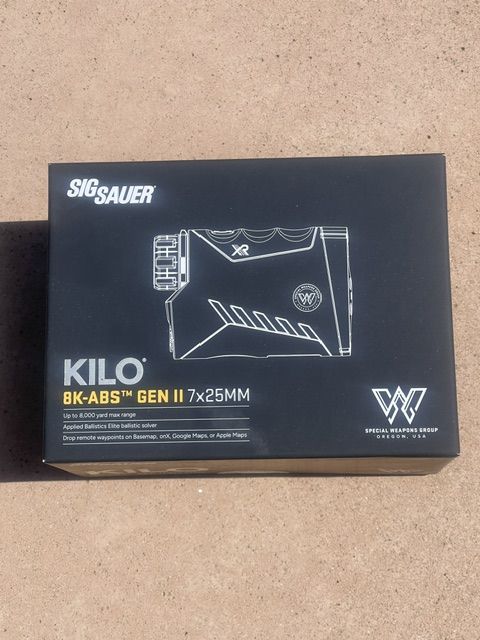 Sig Sauer KILO 8K-ABS GEN II 7x25mm Applied Ballistics Laser Rangefinder, FDE, BNIB