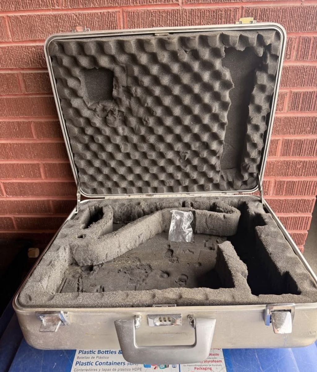 Vintage Aluminum Hard Briefcase Storage Case with Custom Foam Interior