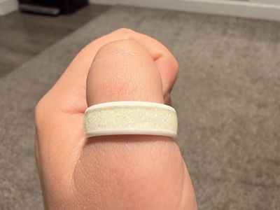 White Glitter Ring - Size 12