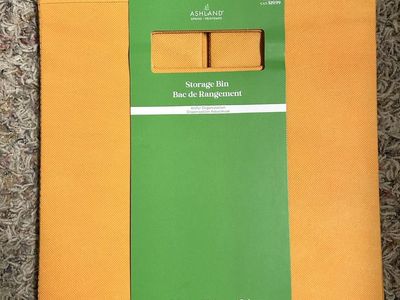Ashland 12x12 Orange Fabric Storage Bin Organizing Cube Box