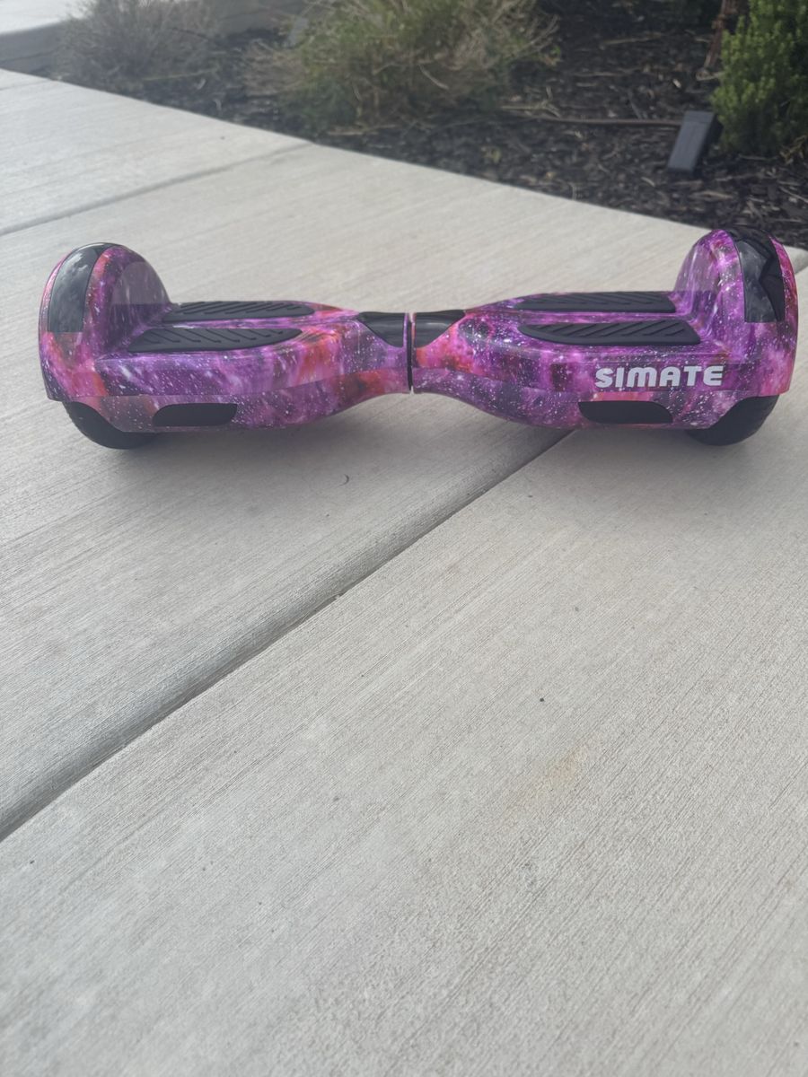 Simate Pink Galaxy Hoverboard Self Balancing Scooter