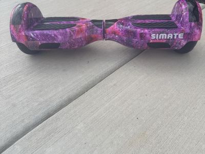 Simate Pink Galaxy Hoverboard Self Balancing Scooter