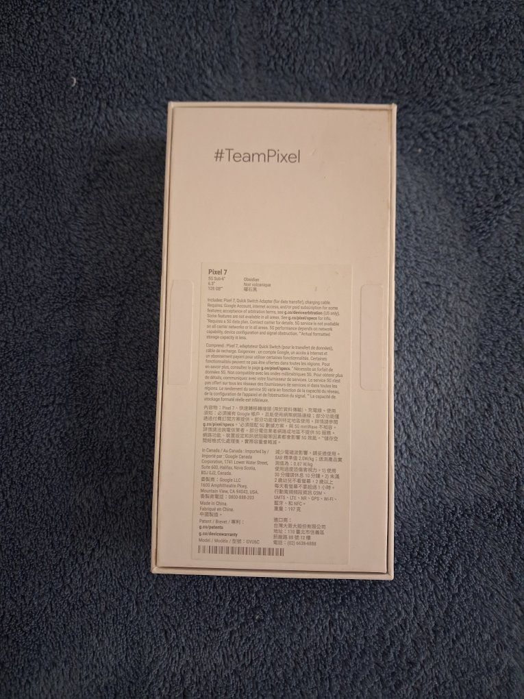 Google Pixel 7 Smartphone - lightly used, Unopened Box, Unlocked