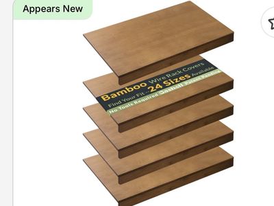 Gashell Bamboo Wire Rack Covers 40in x 16in - Natural Wooden Shelf Liners