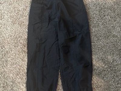 NA-KD Flow Black Windshell Joggers with side botto