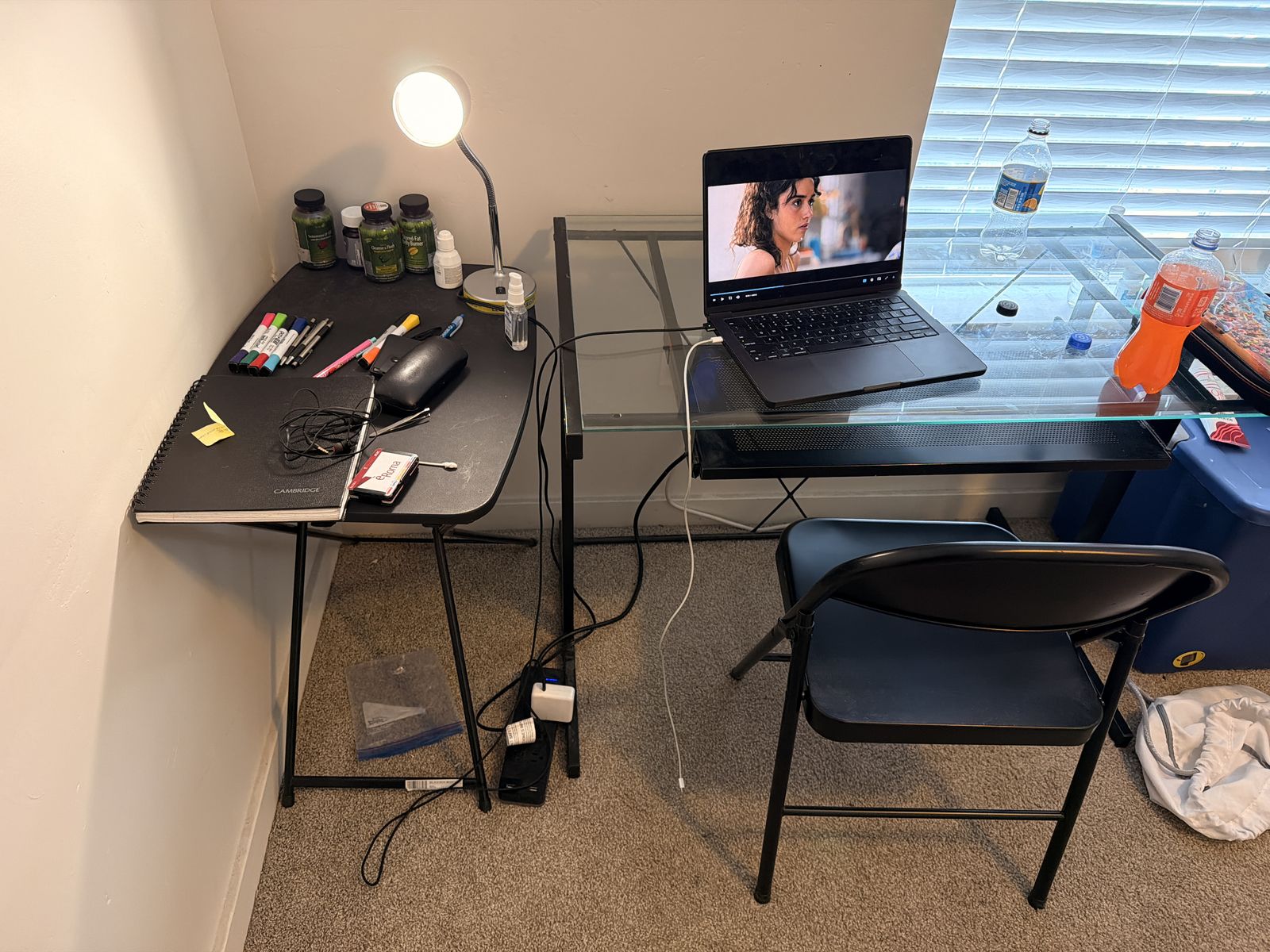 Modern Glass Computer Desk – Home Office or Gaming Setup – $40 OBO