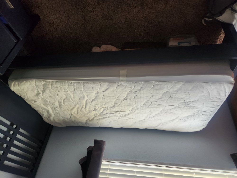 Navy blue twin bed frame