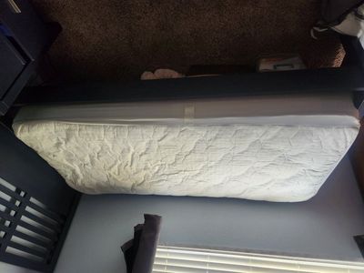 Navy blue twin bed frame