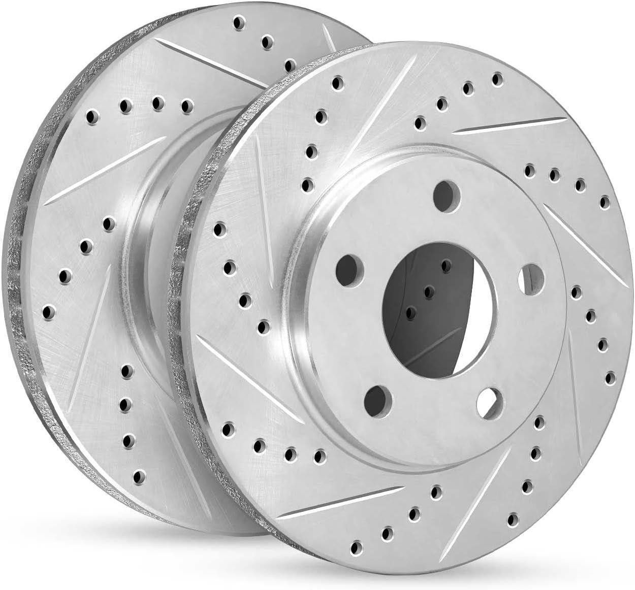 Volvo 2003-2014 XC90 Rear Rotors drilled/slotted  NEW
