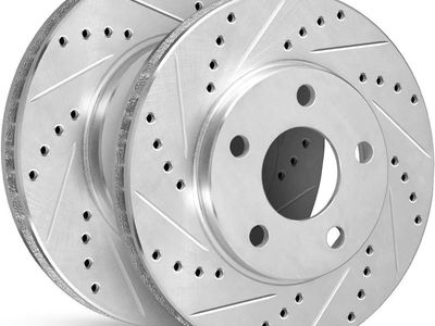 Volvo 2003-2014 XC90 Rear Rotors drilled/slotted NEW