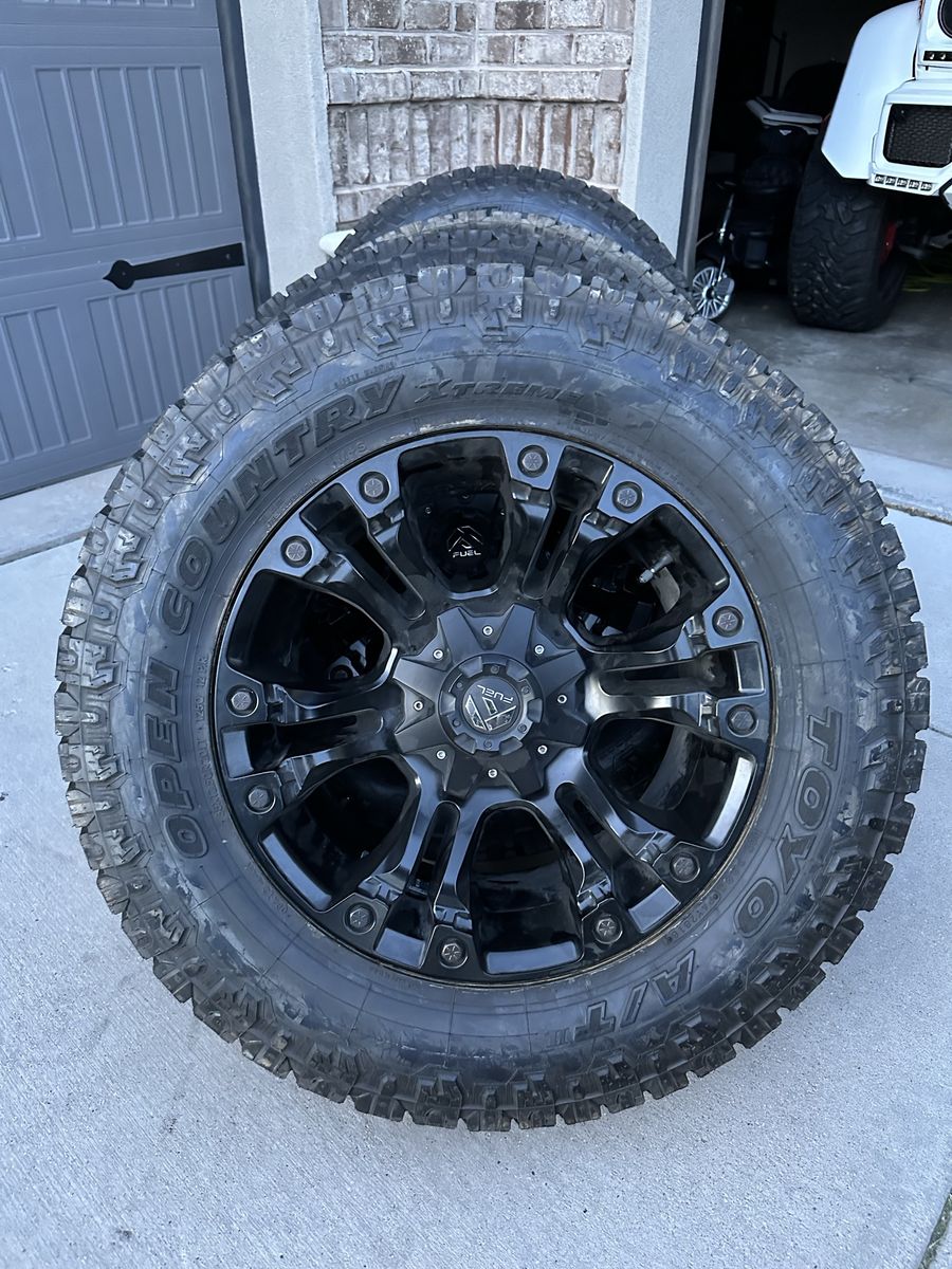 8x180 Fuel Wheels with 35” Tires