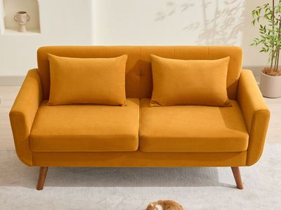 New In Box Jadier 66" Upholstered Loveseat Square Sofa. Damaged. Retails $267