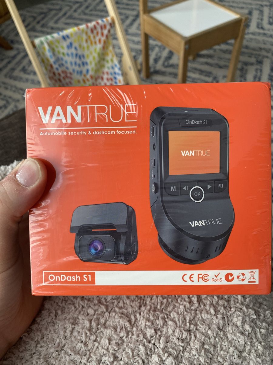 Vantrue OnDash S1 Dual Camera Dash Cam & Samsung EVO Select 256GB MicroSD Card - New