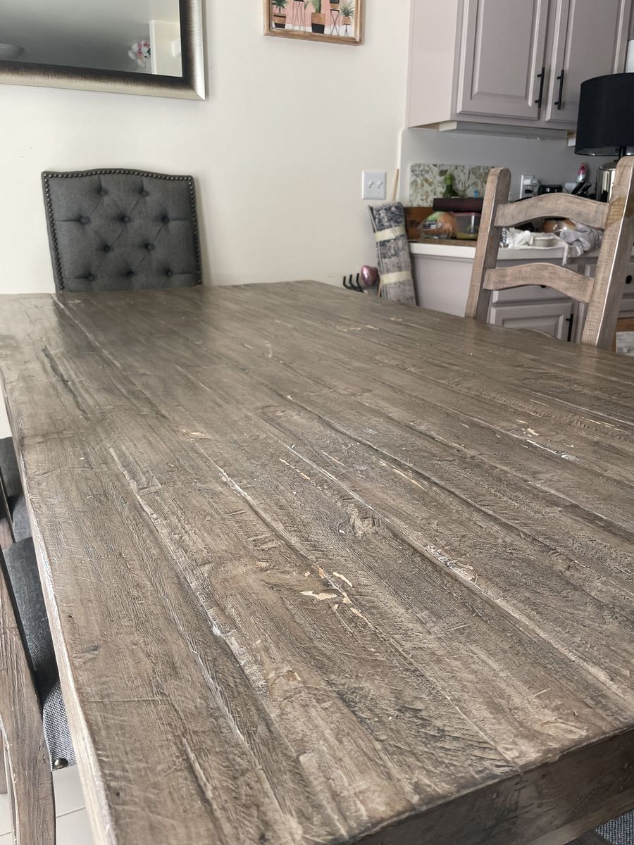 Dining room table and five chairs