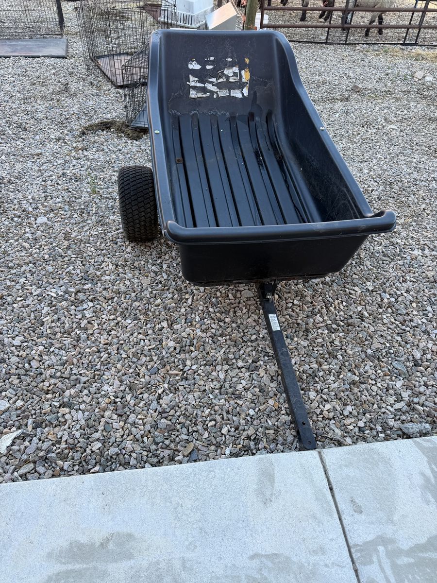 Heavy Duty ATV/UTV Utility Trailer - Sled Style Dump Cart for Hauling
