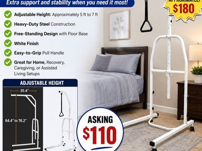 Heavy-Duty Trapeze Pull-Up Bar with Floor Stand