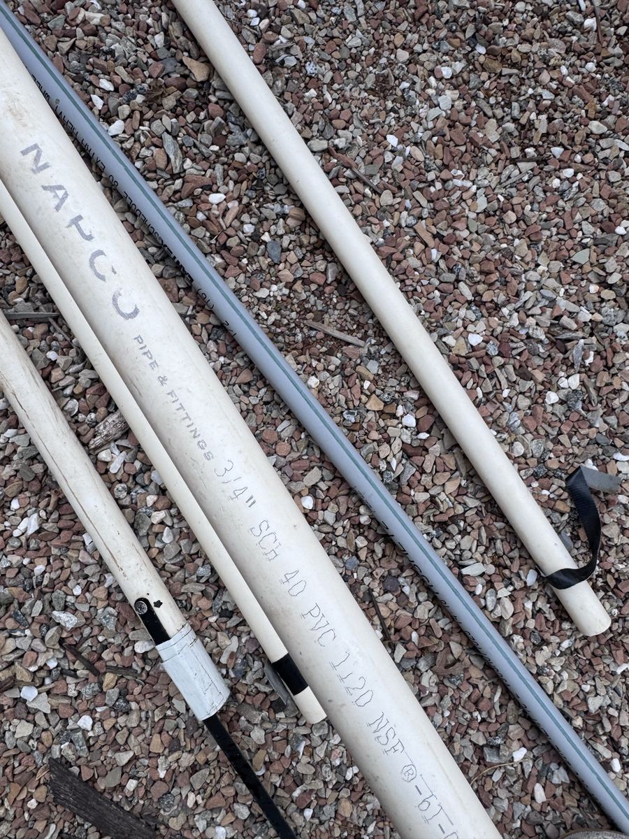 3/4 schedule 40 pvc pipe 20’ qty 4 plus some shorter