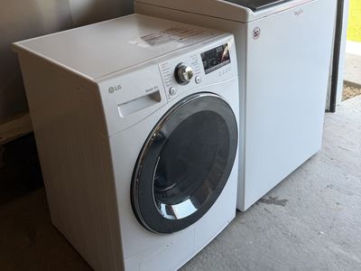 Whirlpool Top Load Washer LG Compact Electric Dryer