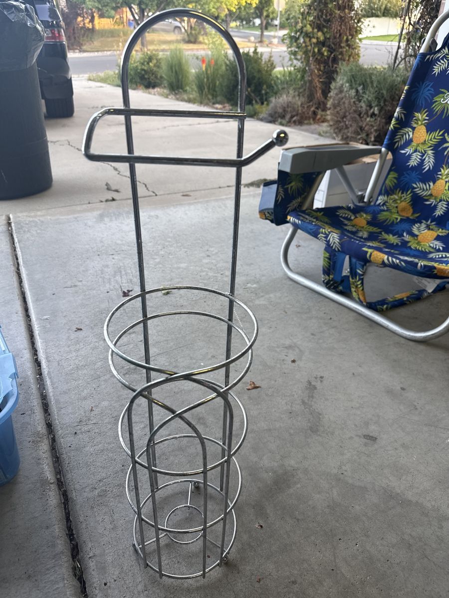 Chrome Toilet Paper Holder Stand with Reserve Storage