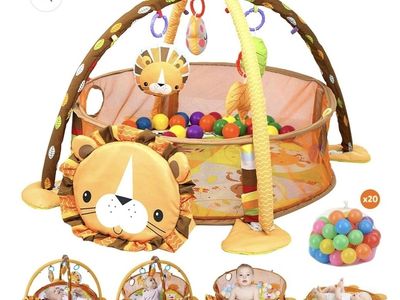 New! 3-in-1 Baby Play Gym Play Activity Mat Lion