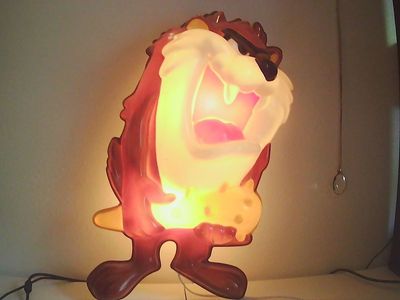 Vintage Highlite Looney Tunes TASMANIAN DEVIL TAZ Blow Mold Wall Lamp 90s Decor