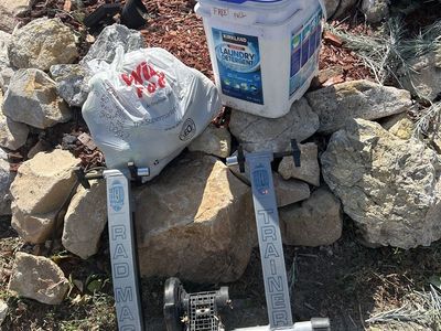 FREE: bike trainer, Kirkland Laundry Detergent (Full) & 60 Used Tennis Balls (Great for Dogs!)