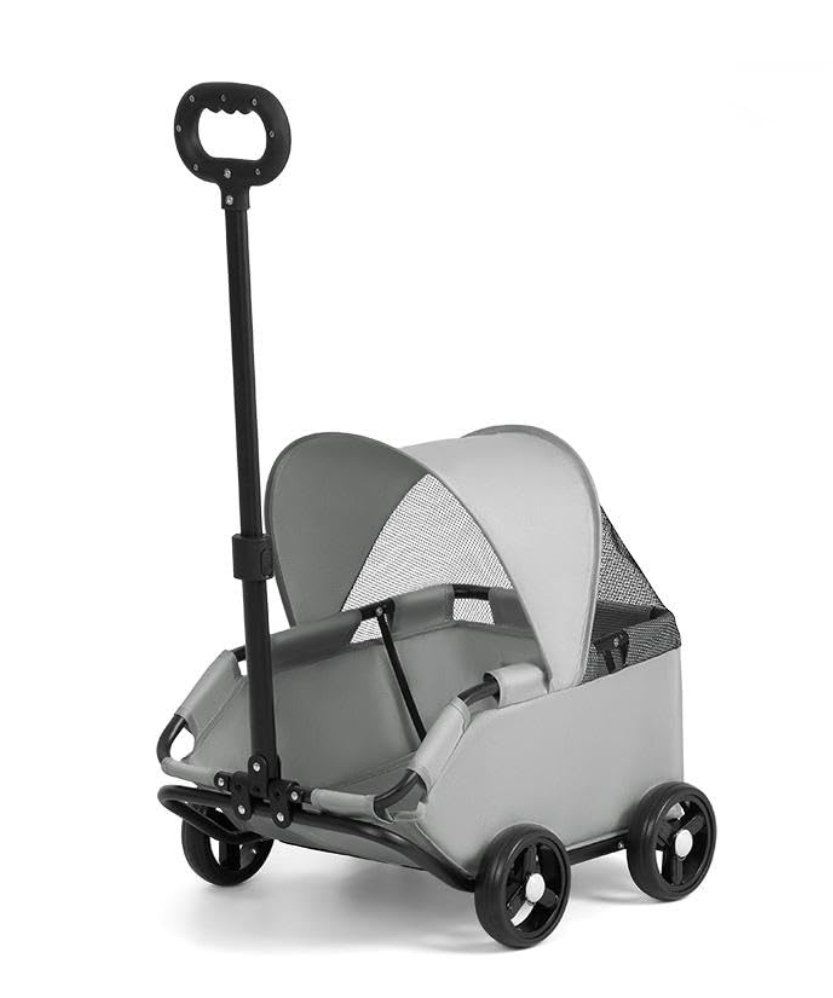 4 Wheels Folding Dog Cart with Sunshine Cover