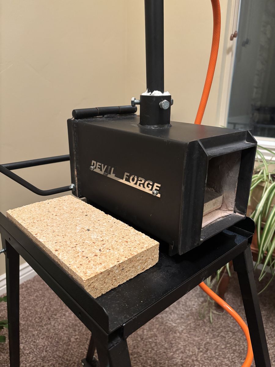 Devil Forge With Forge Stand, Fire Bricks, Tongs